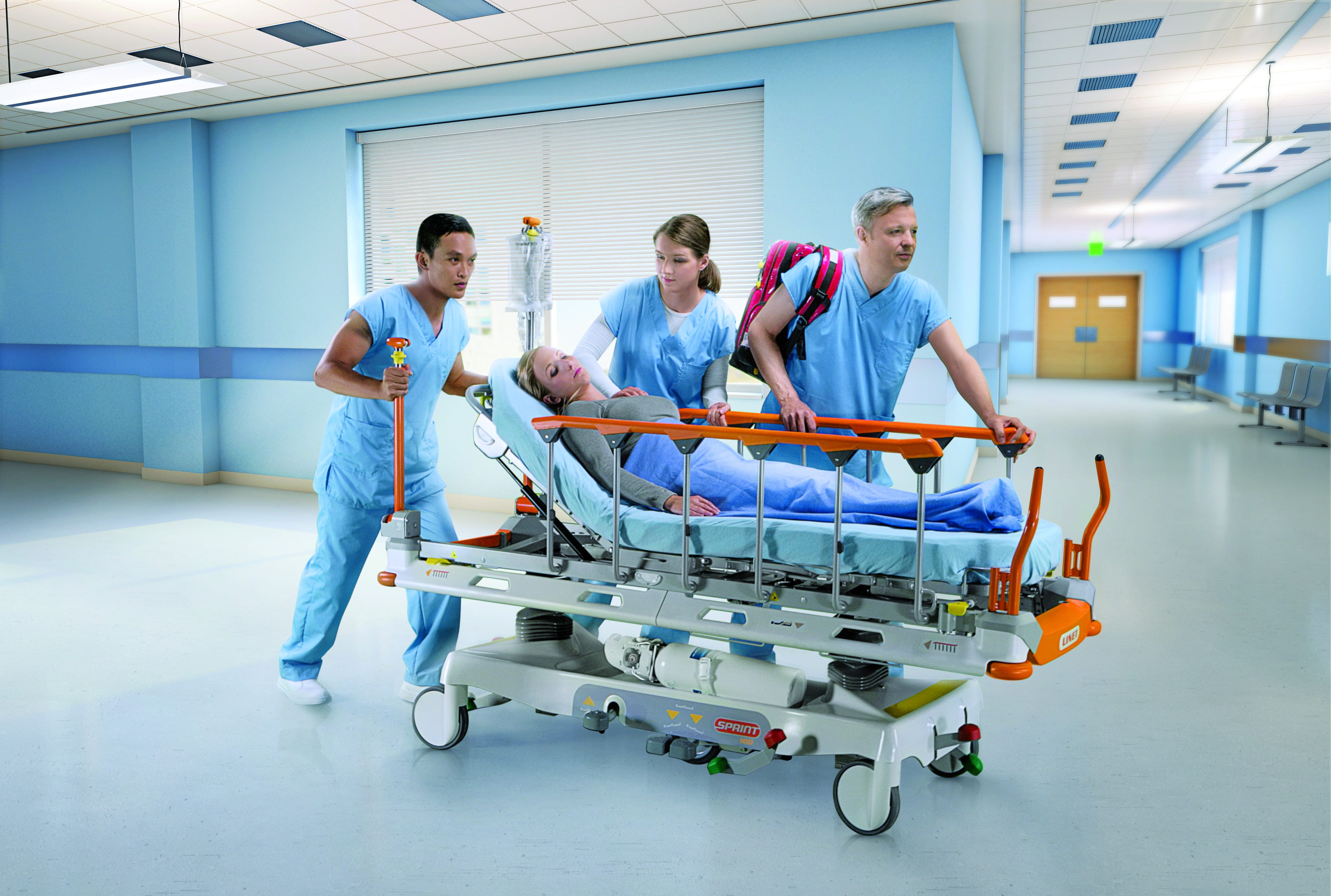 Каталка реанимационная - версия с 4 секциями