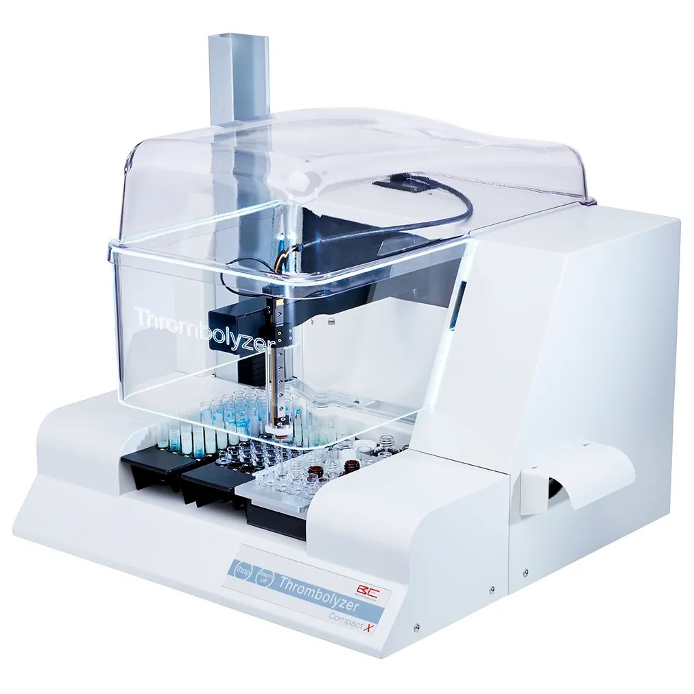 Анализатор свертываемости крови автоматический Thrombolyzer Compact X c принадлежностями (производительность = 160 ПВ/час).