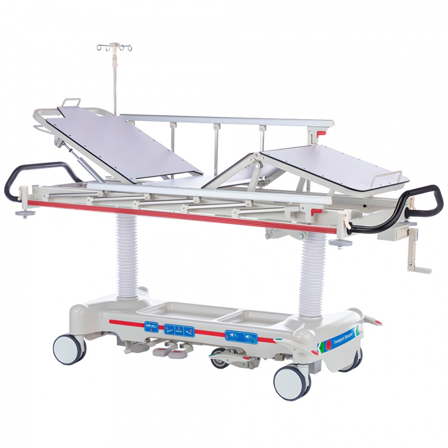 Тележка медицинская для перевозки больных, механическая, модель 